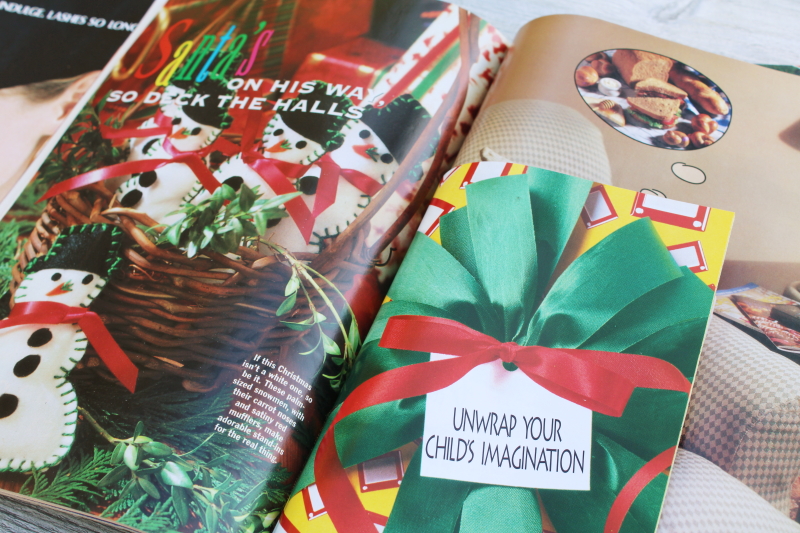 photo of lot 90s vintage Woman's Day Christmas magazines baking, holiday recipes, tons of ads! #12